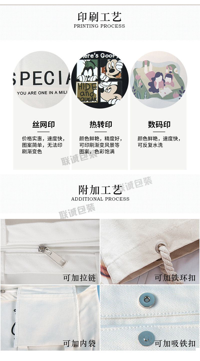 定做帆布袋創意純棉帆布包定制logo學生購物手提帆布袋定做(圖6) undefined